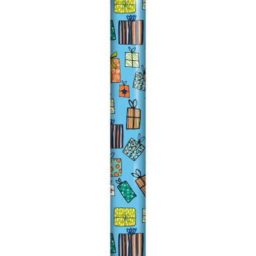 Picture of BLUE PRESENTS WRAPPING ROLL 70CM X 2.5M